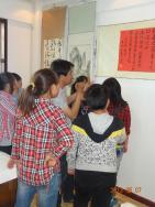 我校组织美术专业学校参观书画展