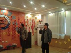 我校会计1403班联欢会活动现场