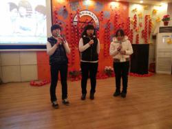 我校电脑艺术设计1301班联欢会现场