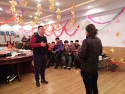 我校计算机1302班联欢会活动现场